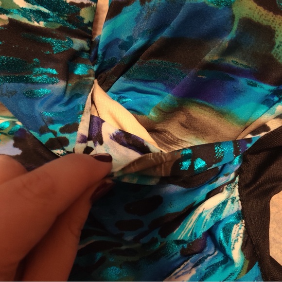 MIRACLESUIT ESCAPE SWIM SUIT BLUE Black BATHING SWIMMING COSTUME One Piece Foil - Picture 3 of 8